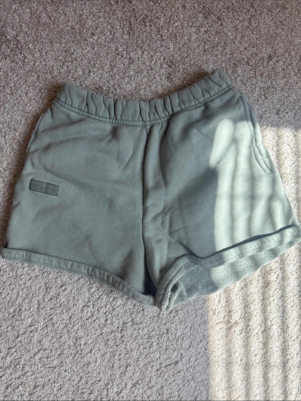 SET Active Sage Green Athletic Fleece Shorts